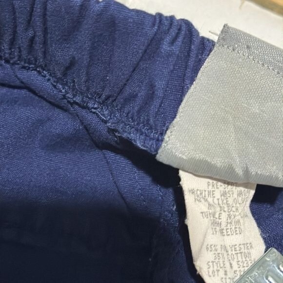 Metro Scrubs Navy Blue V-Neck Scrub Set With Light Blue Trim & Drawstring Pants - Picture 14 of 15